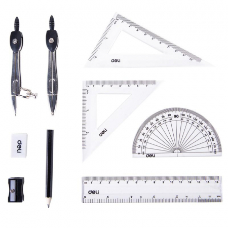 Deli - Set Geometrie 9 Piese, Deli