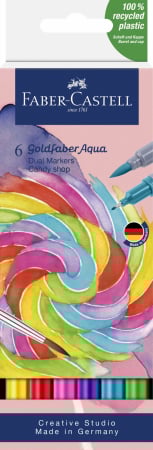 Brand - Set Markere Solubile CANDY SHOP 2 Capete Goldfaber Faber-Castell