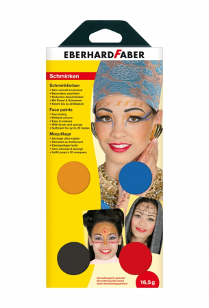 SET PICTURA PENTRU FATA 4 CULORI + PENSULA ORIENTAL EBERHARD FABER [0]