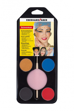 SET PICTURA PENTRU FATA 4 CULORI + PENSULA ORIENTAL EBERHARD FABER [1]