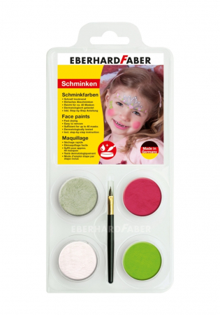 SET PICTURA PENTRU FATA 4 CULORI + PENSULA PRINTESA EBERHARD FABER [0]