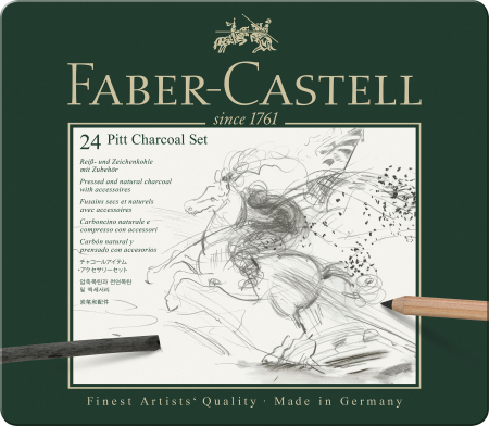 Brand - Set Pitt Monochrome Carbune 24 Buc, Faber-Castell