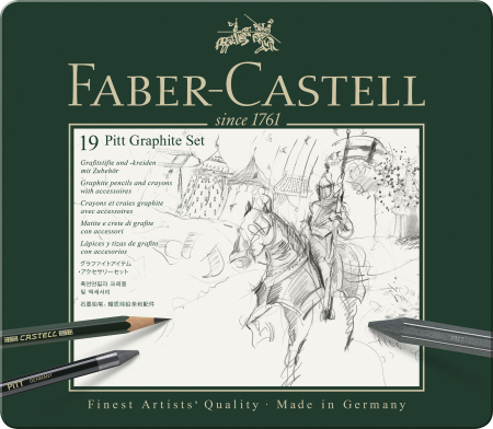 Brand - Set Pitt Monochrome Grafit 19 Buc, Faber-Castell