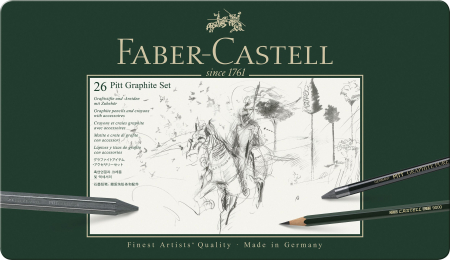 Brand - Set Pitt Monochrome Grafit 26 Buc, Faber-Castell