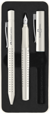 Brand - Set Stilou M + Pix Grip 2010 Alb Cocos, Faber-Castell