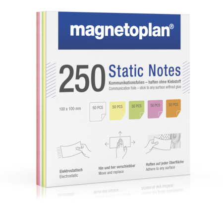 Afisare si prezentare - Static Notes 100x100mm 250 file Magnetoplan
