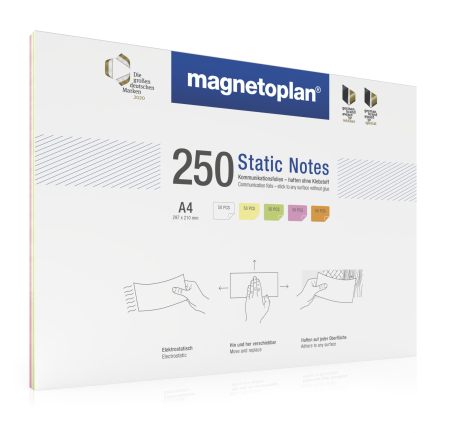 Afisare si prezentare - Static Notes A4 250 file 5 culori