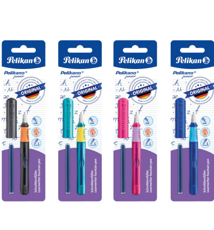 Rechizite scolare - Stilou Pelikano Junior Blister + 6 Cartuse, Pelikan