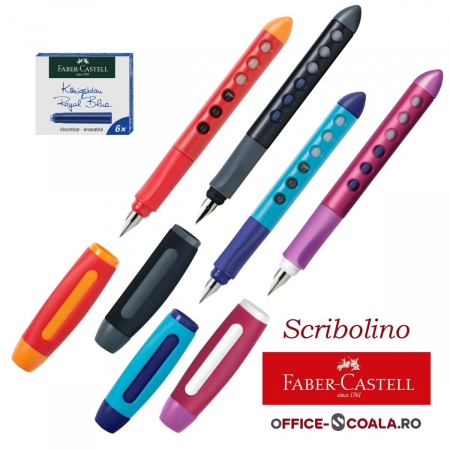 Stilou Scolar Scribolino, Faber-Castell (5 culori, dreptaci si stangaci) [2]