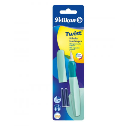 Stilouri scolare - Stilou Twist penita M, Neo mint, blister, Pelikan