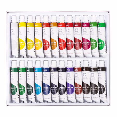 TEMPERA 24 CULORI 12 ML Deli [1]