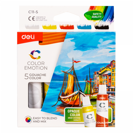 TEMPERA 5 CULORI 12 ML Deli [3]