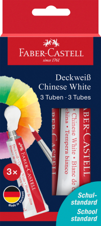 Brand - Tempera Tub De Alb 7,5 ml Set 3 Buc, Faber-Castell