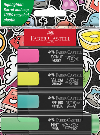Brand - Textmarker Set 4 Graffiti Cutie Carton, Faber-Castell