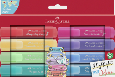 Brand - TEXTMARKER SET 8 PASTEL CUTIE CARTON FABER-CASTELL