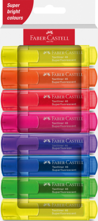 Brand - Textmarker Set 8 Superfluorescent 1546 Cutie Carton 2024, Faber-Castell