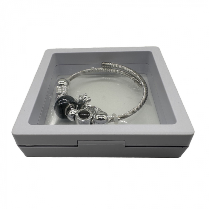 Bratara tip Pandora expusa in Cutie cu folie Transparenta, 9x9cm, Vision XXI [4]