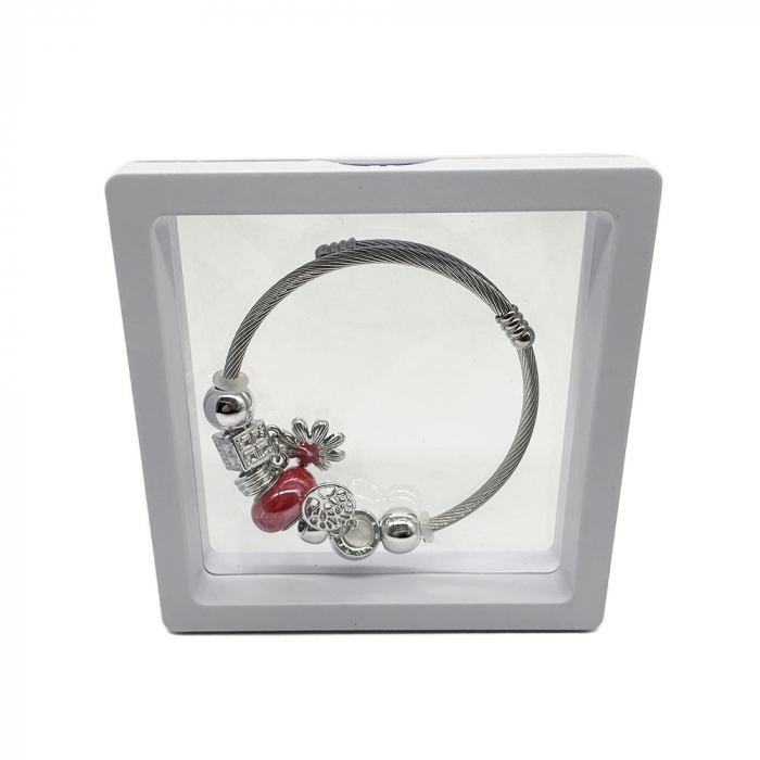 Bratara tip Pandora expusa in Cutie cu folie Transparenta, 9x9cm, Vision XXI [5]