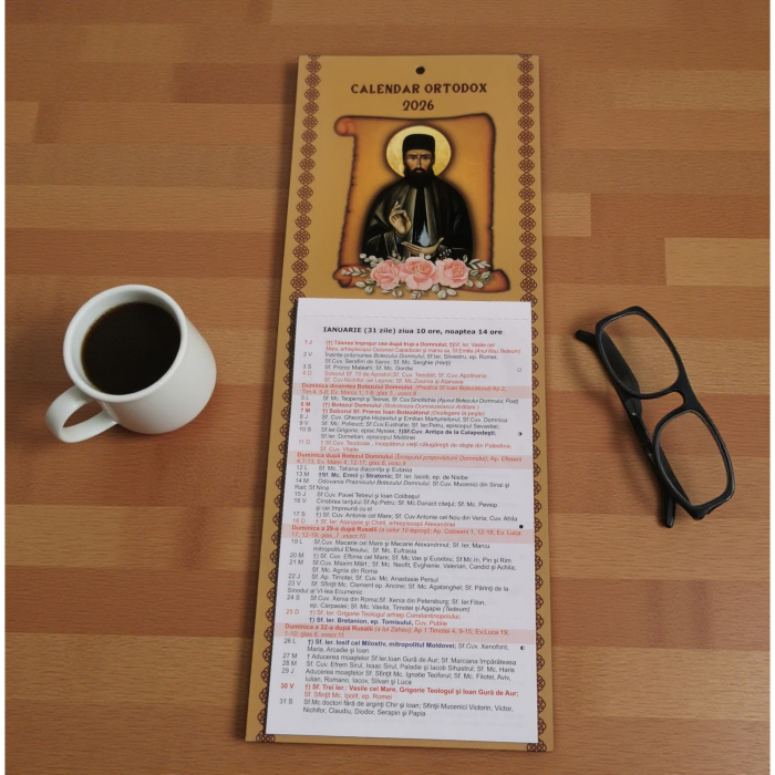 Calendar de Perete "Batranesc", Crestin Ortodox, 2026, Vision XXI [1]