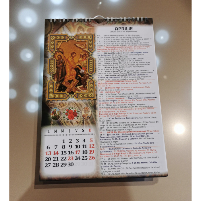 Calendar de Perete Crestin Ortodox 2026, format A4, Vision XXI [4]
