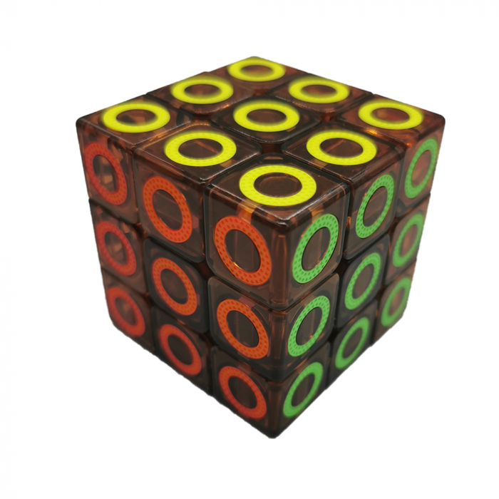 Cub Rubik 3x3x3 Magic Cube, cu buline colorate si insertii negre, 60mm, VisionXXI [3]