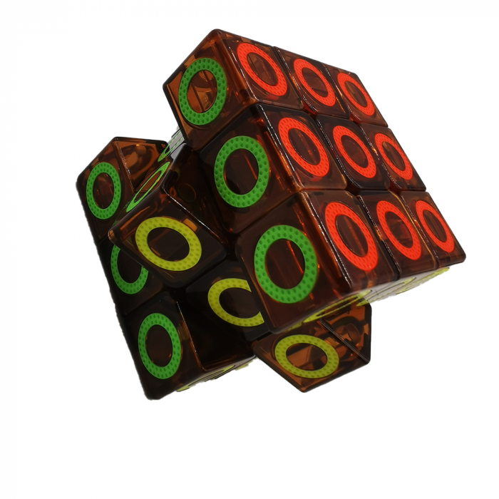 Cub Rubik 3x3x3 Magic Cube, cu buline colorate si insertii negre, 60mm, VisionXXI [2]