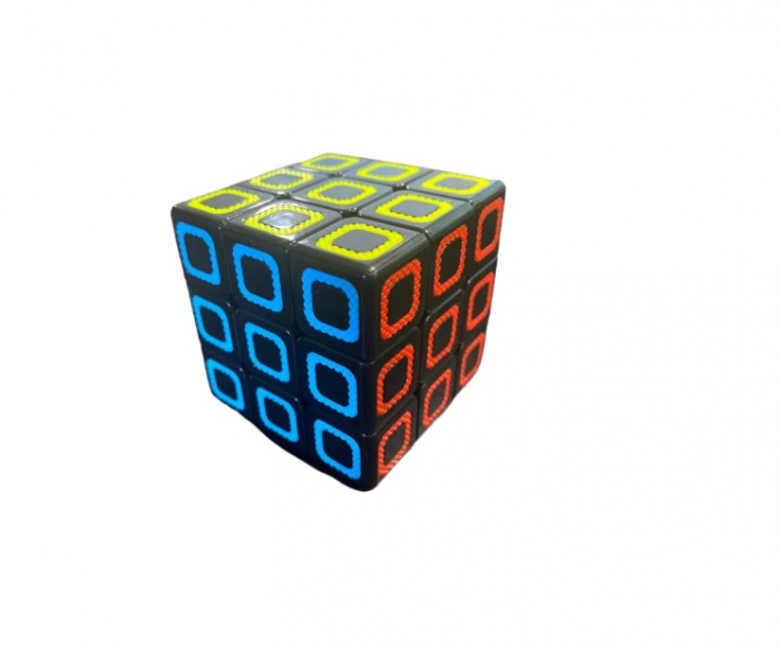 Cub Rubik Vision, negru cu insertii colorate [1]