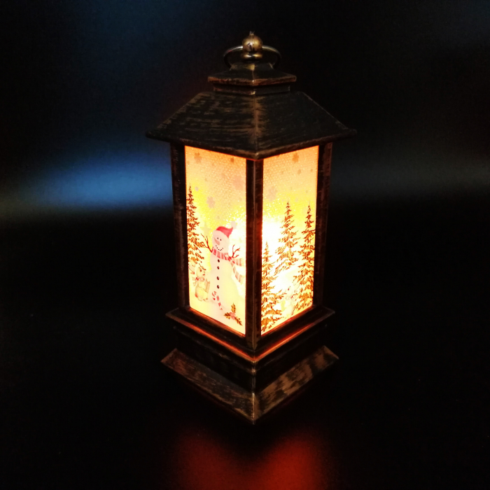 Felinar Craciun - Vision, 20 cm cu lumina LED calda sclipitoare [2]