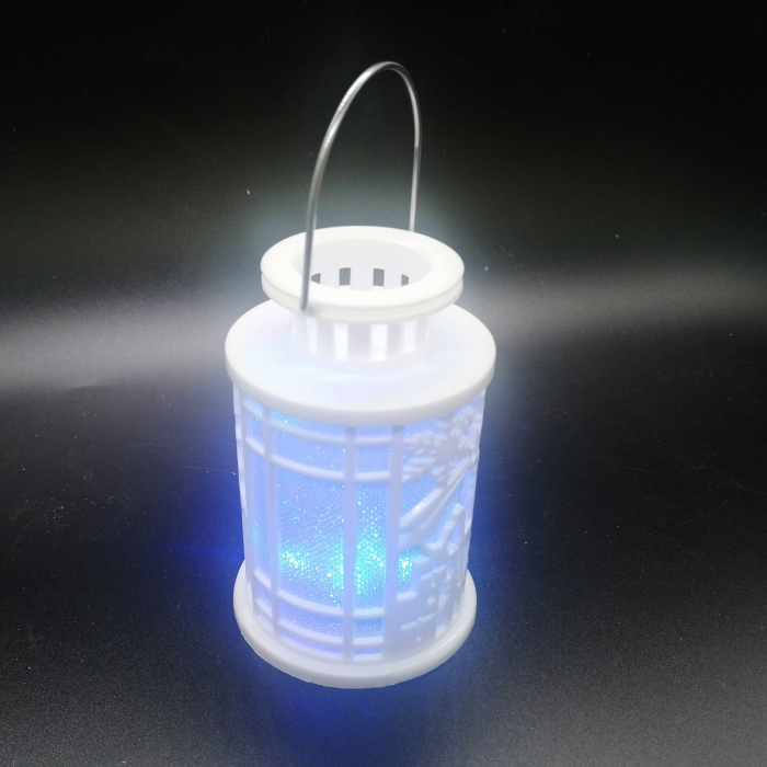 Felinar Luminos LED Sclipitor, Tema de Craciun, Forma de Clopotel, culoare Alb, 10cm, Vision® [2]