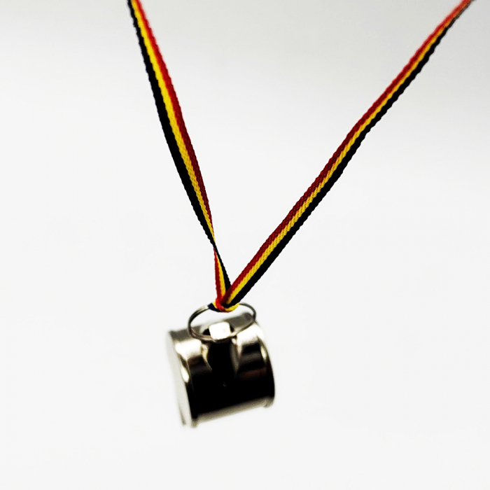 Fluier din metal Vision, cu snur tricolor [2]