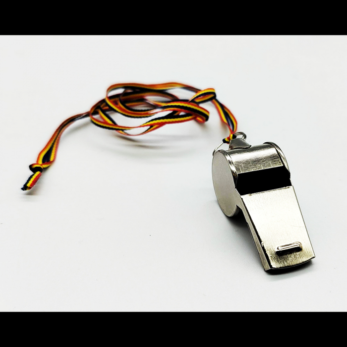 Fluier din metal Vision, cu snur tricolor [3]