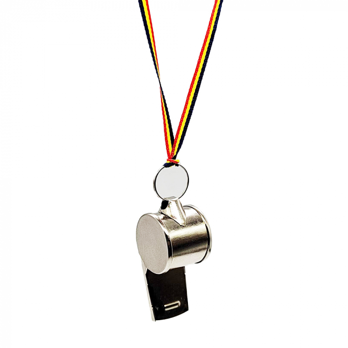 Fluier din metal Vision, cu snur tricolor [1]