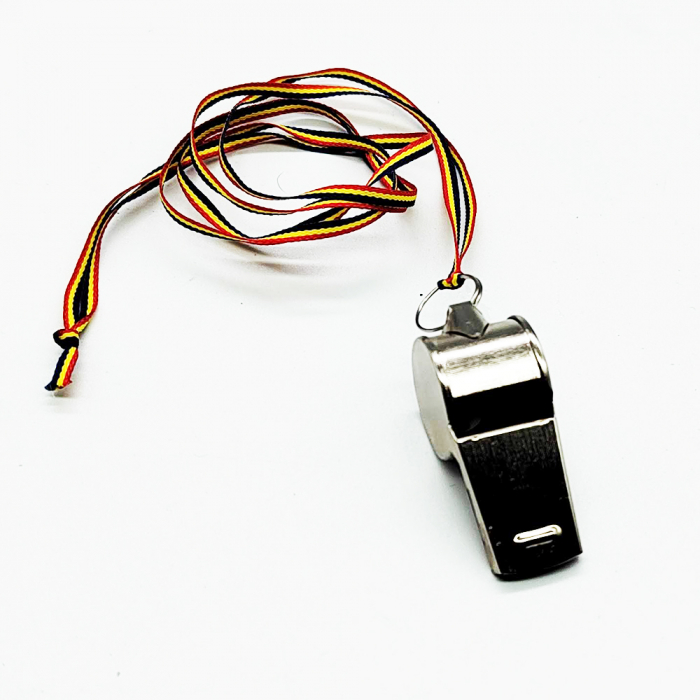Fluier din metal Vision, cu snur tricolor [4]