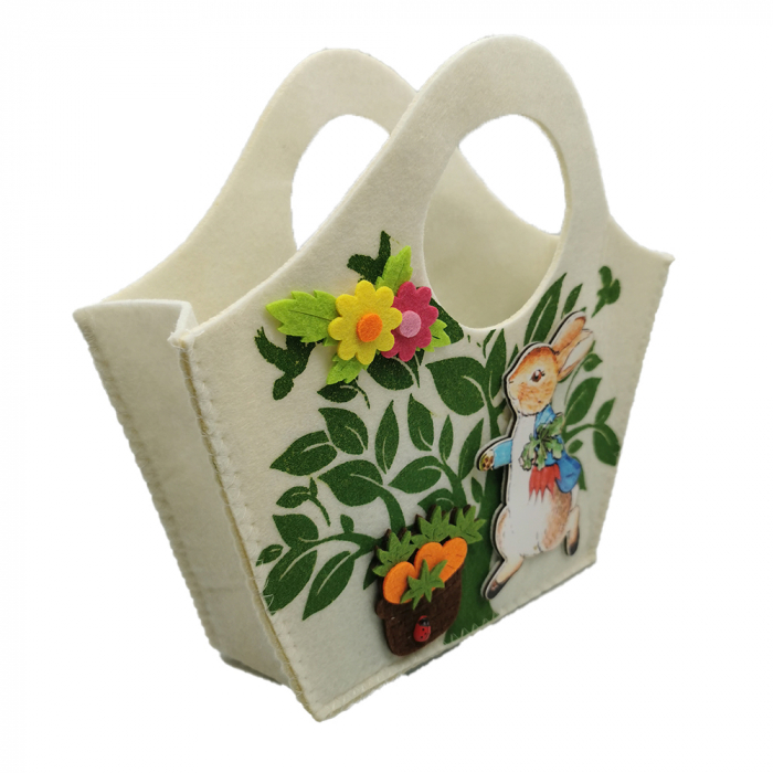 Gentuta pentru oua de Paste, decorata, material textil, cusut, 27x25cm, VisionXXI [2]