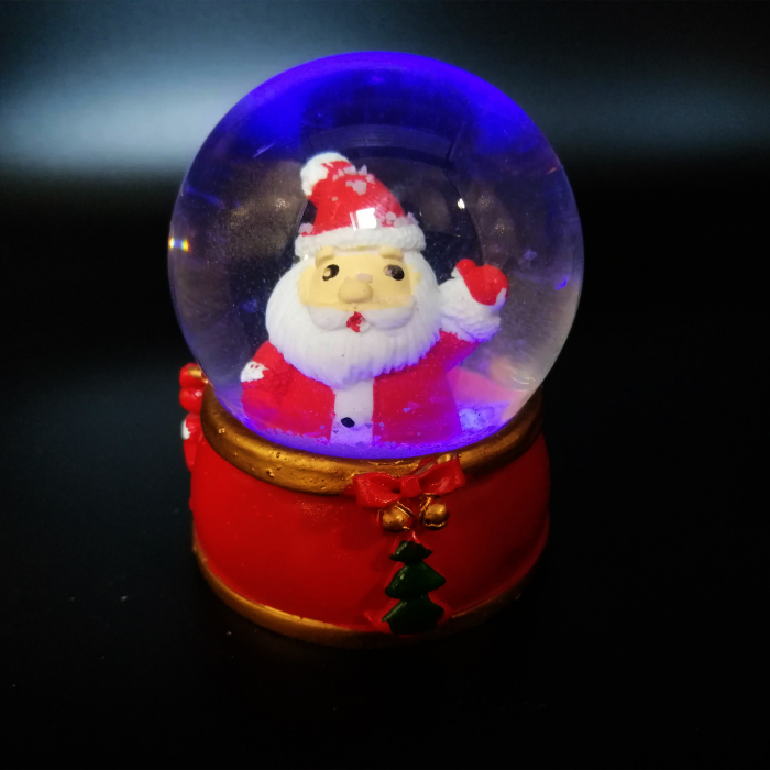 Glob de Craciun, cu lichid, luminos, efect de ninsoare, 9 cm, Vision [4]