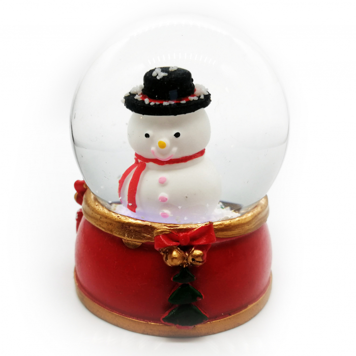 Glob de Craciun, cu lichid, luminos, efect de ninsoare, om de zapada, 9 cm, Vision [1]