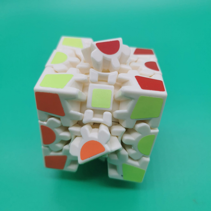 Joc Cub Rubik 3x3x3,Cogwheel Gear Cube, de viteza Speedcube, cu angrenaj, Surprinzator de distractiv, pe fond alb, VisionXXI [4]