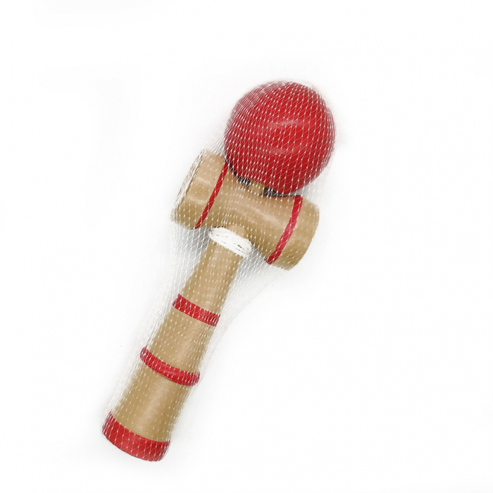 Joc de indemanare Kendama Knight, lemn fag, natur, 23cm, diametru bila 6cm - Vision® [2]