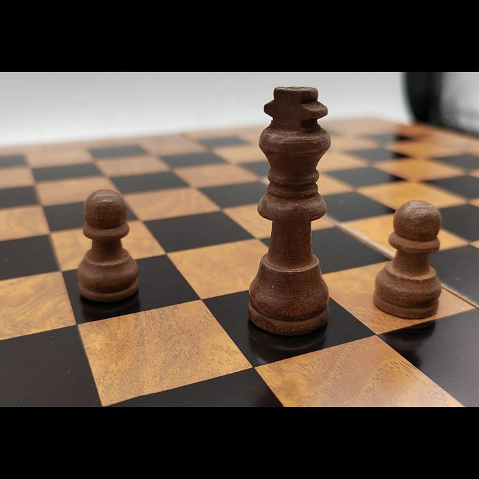 Joc de Sah, Table si Dame, 34cm, Tabla si Piese din Lemn, 2023, VisionXXI [5]