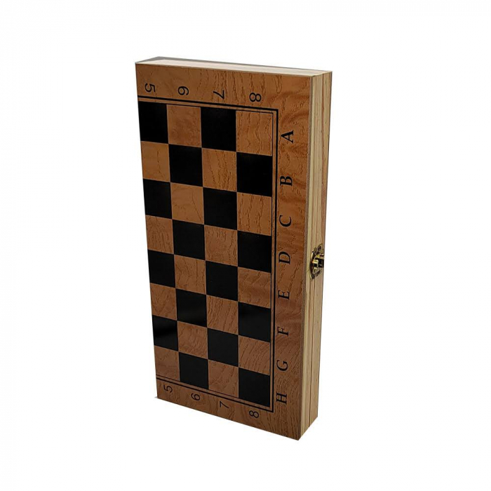 Joc de Sah, Table si Dame, 34cm, Tabla si Piese din Lemn, 2023, VisionXXI [3]