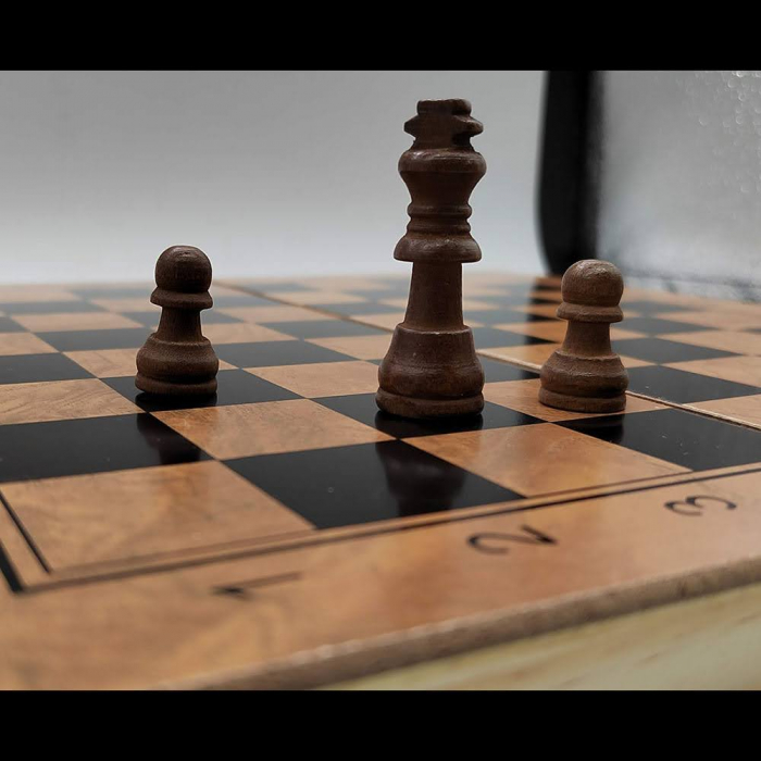 Joc de Sah, Table si Dame, 40cm, Tabla si Piese din Lemn, model 2024 VisionXXI [5]