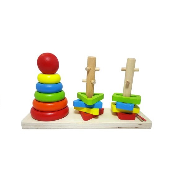 Jucarie educativa Vision, cu  trei turnuri cu piese de diferite culori [2]