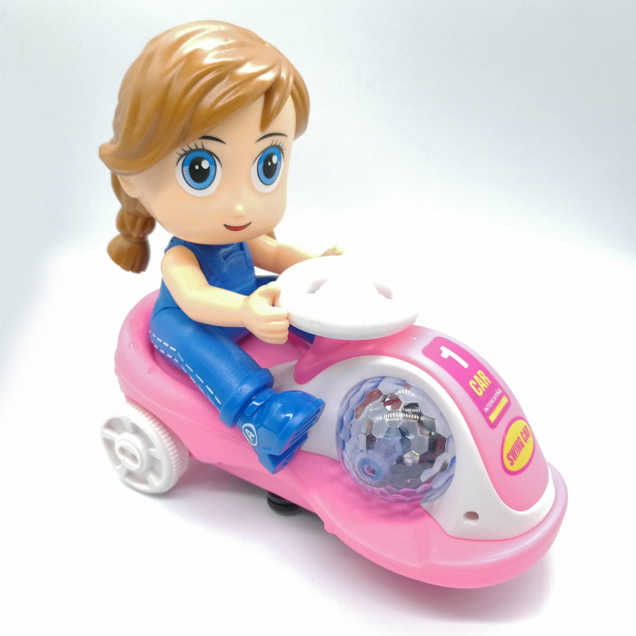 Jucarie interactiva cu baterii Vision, Swing Car, lumineaza, se roteste [2]