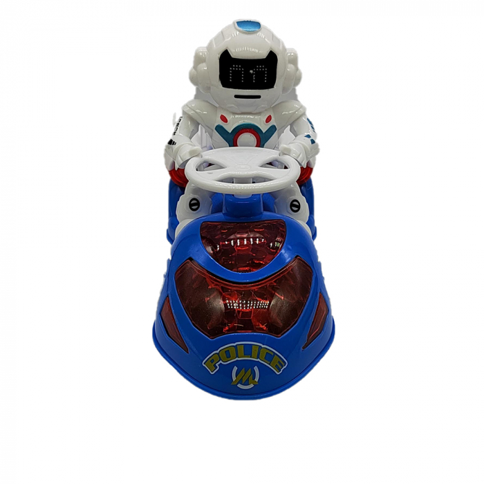 Jucarie interactiva, Space Police Robot, cu motocicleta, lumineaza, canta, 18 cm, Vision XXI [3]