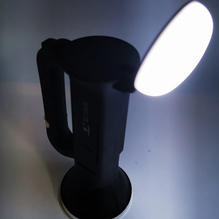 Lanterna Portabila Dual LED Super Night Breaker, incarcare USB si incarcare Solara 5.5V, rezistenta la apa, 17cm, Difuzor 7cm, Modul de veioza, cu lumina rosie de avertizare, VisionXXI [5]