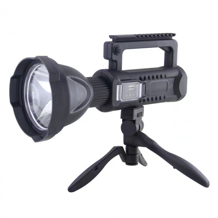 Lanterna Profesionala Dual LED Super Night Breaker, Portabila, Incarcare USB rapida, Rezistenta la apa, 6 trepte de iluminare, 27cm, Difuzor 11cm, Lumina rosie de avertizare, VisionXXI [2]