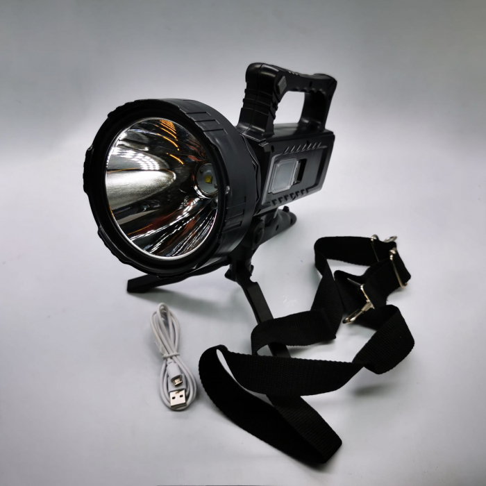 Lanterna Profesionala Dual LED Super Night Breaker, Portabila, Incarcare USB rapida, Rezistenta la apa, 6 trepte de iluminare, 27cm, Difuzor 11cm, Lumina rosie de avertizare, VisionXXI [4]