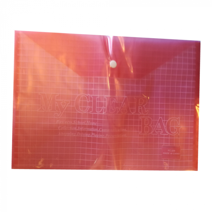 Mapa plastic A4, Vision, 100 microni cu capsa, rosie [1]