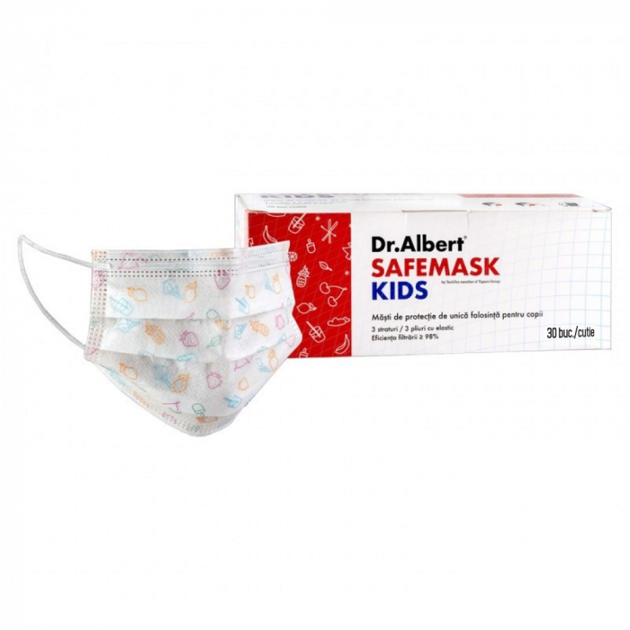Masca de protectie de unica folosinta pentru copii FMK 1405 Vision, 30 bucati/set + o viziera Face Shield cadou [3]