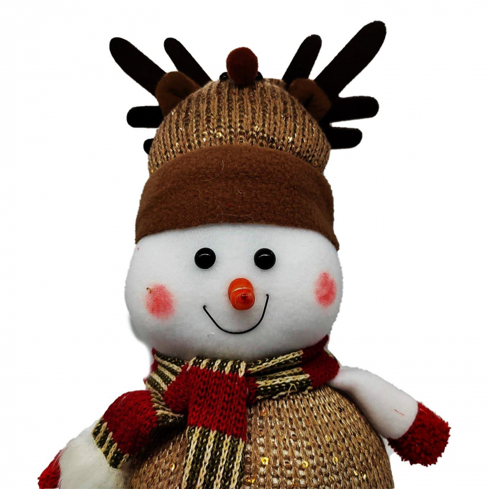 Ornament Om de Zapada 30 cm, cu Fular, Caciula si Coarne de Ren, Bej, VisionXXI [2]